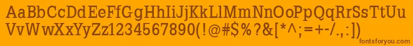 SlabromanaBold Font – Brown Fonts on Orange Background