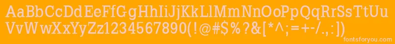 Police SlabromanaBold – polices roses sur fond orange