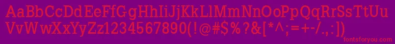 SlabromanaBold Font – Red Fonts on Purple Background