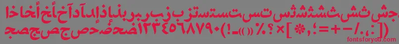 NaskhahmadttBold Font – Red Fonts on Gray Background