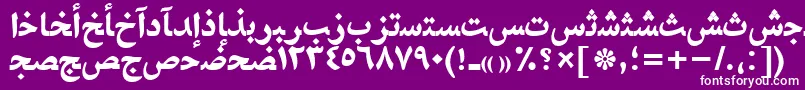 NaskhahmadttBold Font – White Fonts on Purple Background