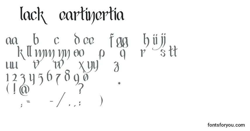 BlackHeartInertia Font – alphabet, numbers, special characters