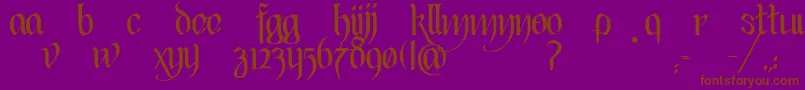 BlackHeartInertia Font – Brown Fonts on Purple Background