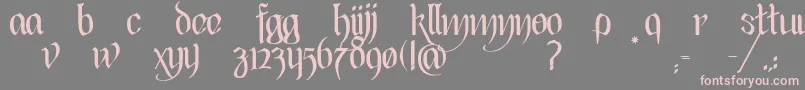 BlackHeartInertia Font – Pink Fonts on Gray Background