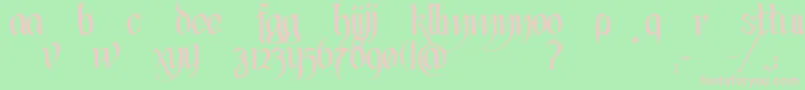 フォントBlackHeartInertia – 緑の背景にピンクのフォント