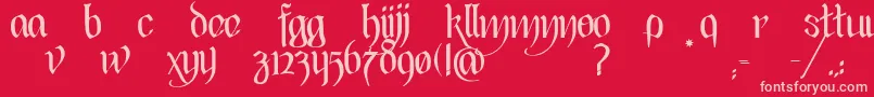 Шрифт BlackHeartInertia – розовые шрифты на красном фоне