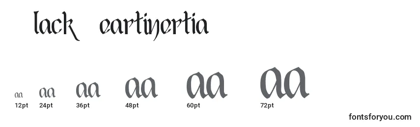 Размеры шрифта BlackHeartInertia