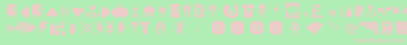 AikelsoD Font – Pink Fonts on Green Background