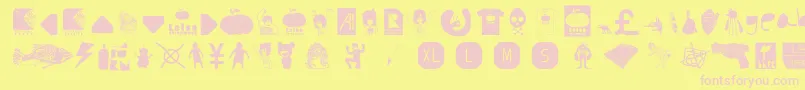 AikelsoD Font – Pink Fonts on Yellow Background