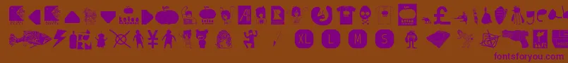 AikelsoD Font – Purple Fonts on Brown Background