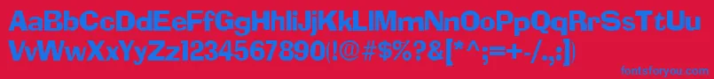 SocketRegular Font – Blue Fonts on Red Background