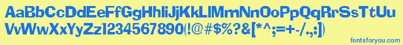 SocketRegular Font – Blue Fonts on Yellow Background