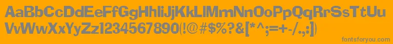 SocketRegular Font – Gray Fonts on Orange Background