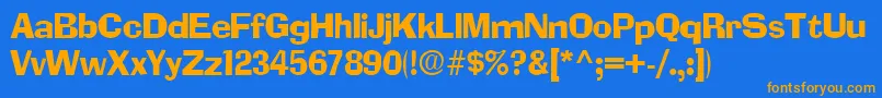 SocketRegular Font – Orange Fonts on Blue Background