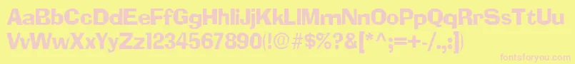 SocketRegular Font – Pink Fonts on Yellow Background