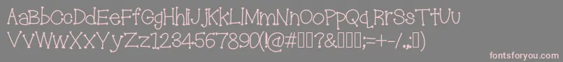 Troublemakers Font – Pink Fonts on Gray Background