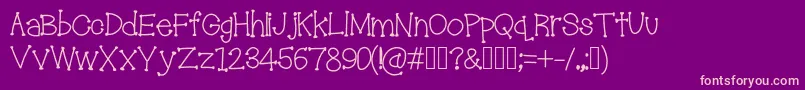 Troublemakers Font – Pink Fonts on Purple Background