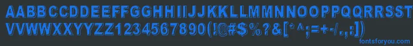 FeelingBabylon Font – Blue Fonts on Black Background