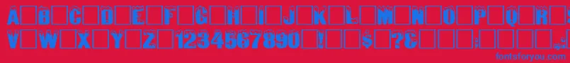 Igl Font – Blue Fonts on Red Background