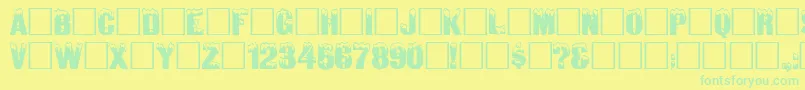 Igl Font – Green Fonts on Yellow Background