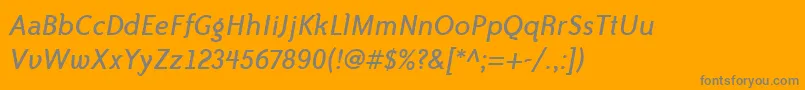 BaileySansItcTtBookitalic Font – Gray Fonts on Orange Background