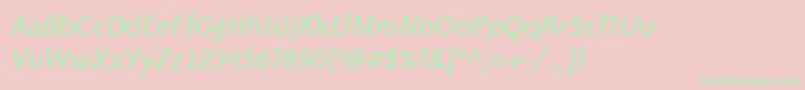 fuente BaileySansItcTtBookitalic – Fuentes Verdes Sobre Fondo Rosa