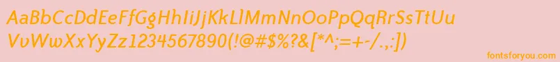 BaileySansItcTtBookitalic Font – Orange Fonts on Pink Background