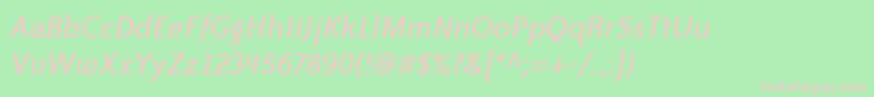 BaileySansItcTtBookitalic Font – Pink Fonts on Green Background