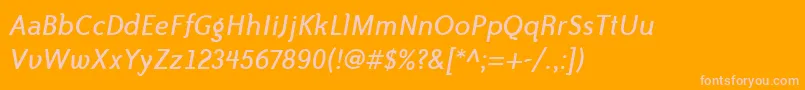 BaileySansItcTtBookitalic Font – Pink Fonts on Orange Background