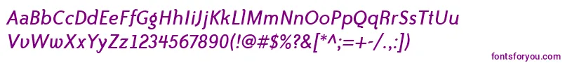 BaileySansItcTtBookitalic Font – Purple Fonts on White Background