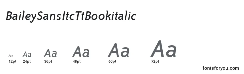 Размеры шрифта BaileySansItcTtBookitalic