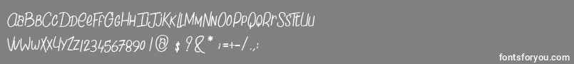 TheChickenLoveStory Font – White Fonts on Gray Background