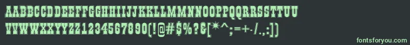 GildiatitulgrRegular Font – Green Fonts on Black Background