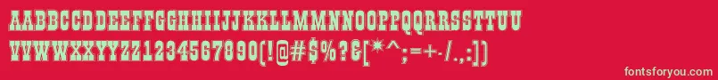 GildiatitulgrRegular Font – Green Fonts on Red Background