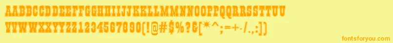 GildiatitulgrRegular Font – Orange Fonts on Yellow Background