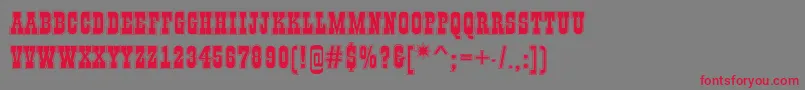 GildiatitulgrRegular Font – Red Fonts on Gray Background