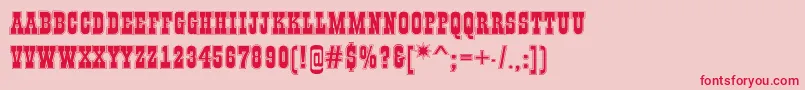 GildiatitulgrRegular Font – Red Fonts on Pink Background