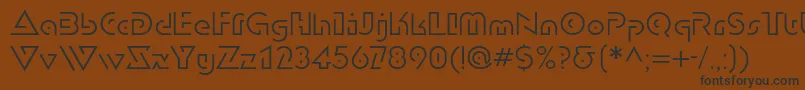 Dublonlightc-Schriftart – Schwarze Schriften auf braunem Hintergrund