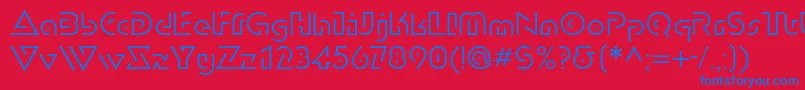 Dublonlightc Font – Blue Fonts on Red Background