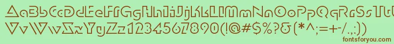 Шрифт Dublonlightc – коричневые шрифты на зелёном фоне