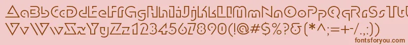 Dublonlightc Font – Brown Fonts on Pink Background