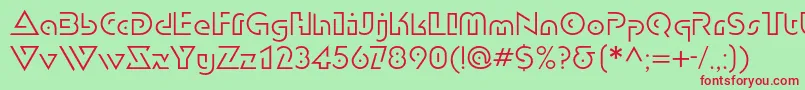 Dublonlightc Font – Red Fonts on Green Background