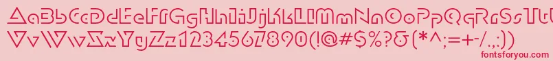 Dublonlightc Font – Red Fonts on Pink Background