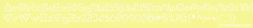 Dublonlightc Font – White Fonts on Yellow Background