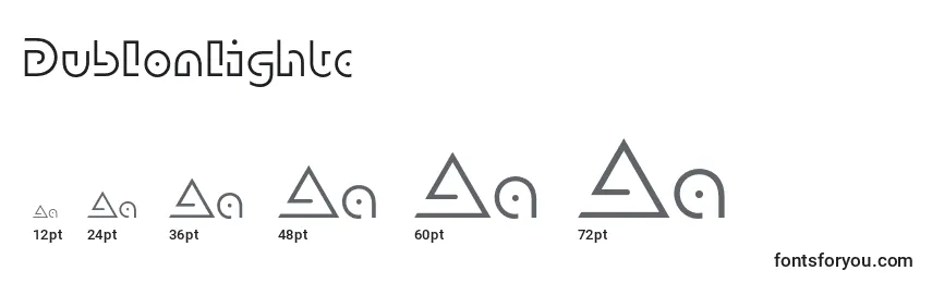 Dublonlightc Font Sizes