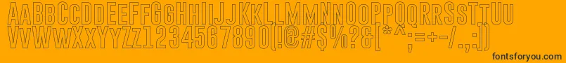 GoboldHollow Font – Black Fonts on Orange Background