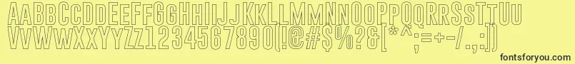 GoboldHollow Font – Black Fonts on Yellow Background