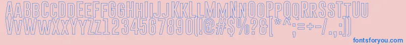 GoboldHollow Font – Blue Fonts on Pink Background