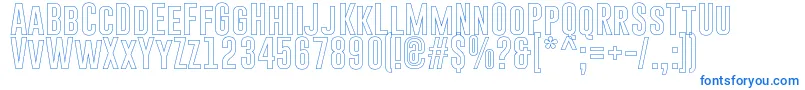 GoboldHollow Font – Blue Fonts on White Background