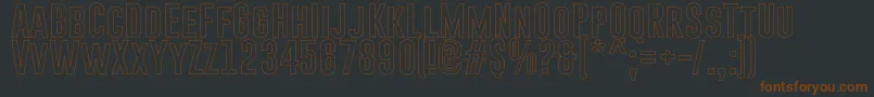 GoboldHollow Font – Brown Fonts on Black Background